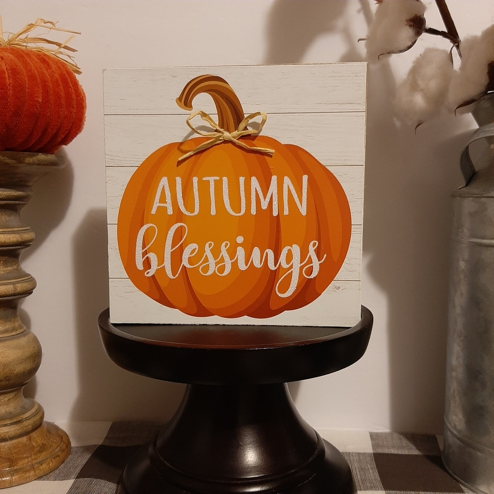 Autumn blessings sign
